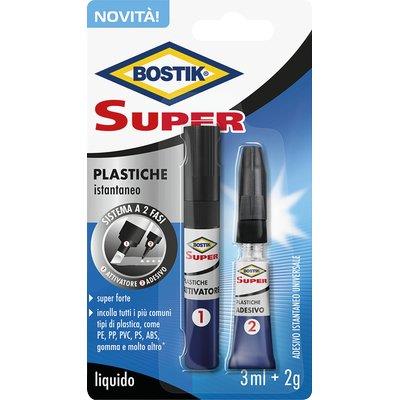 BOSTIK SUPER PLASTICHE ATTIVATORE + ADESIVO ML 3+2