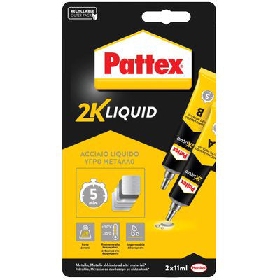 PATTEX POWER EPOXY ACCIAIO LIQUIDO TUBETTO 2XGR 11 Immagine principale del prodotto