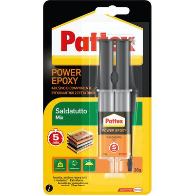 PATTEX POWER EPOXY SALDATUTTO MIX SIRINGA GR 28