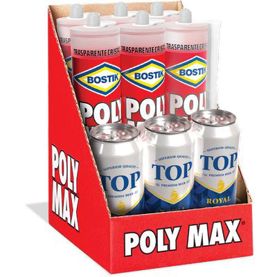BOSTIK POLYMAX ORIGINAL EXPRESS EXPO TRASPARENTE GR 300 CF= 6 CARTUCCE +3 BIRRE