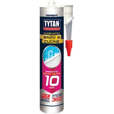 SILICONE ACETICO BAGNI E CUCINE TYTAN TRASPARENTE RAPIDO ML 280