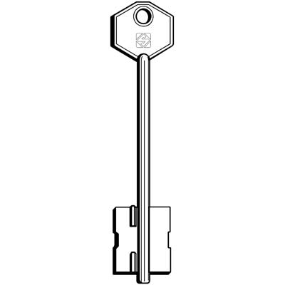 CHIAVE DOPPIA MAPPA POTENT 5PT7 SILCA OTTONE NICHELATO