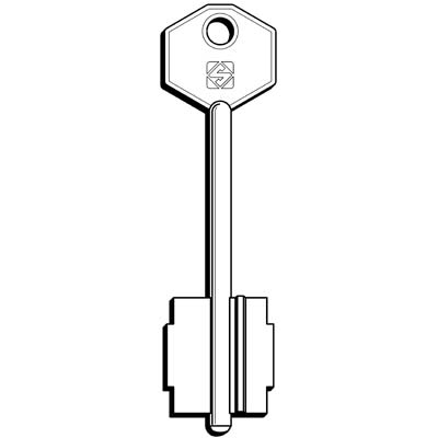 CHIAVE DOPPIA MAPPA POTENT 5PT12 SILCA OTTONE NICHELATO