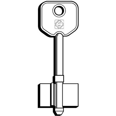 CHIAVE DOPPIA MAPPA SECUREMME 5SER1 SILCA OTTONE NICHELATO Immagine principale del prodotto