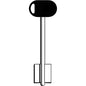 CHIAVE DOPPIA MAPPA MOTTURA 92106/5 ORIGINALE SERIE 20 E 52 OTTONE NICHELATO MTNCBP