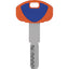 CHIAVE PUNZONATA EVO K64 1B SECUREMME OTTONE NICHELATO