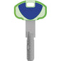 CHIAVE PUNZONATA EVO K22 SECUREMME OTTONE NICHELATO
