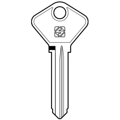 CHIAVE AUTO SAFE GIOBERT AF3B SILCA ACCIAIO NICHELATO Immagine principale del prodotto