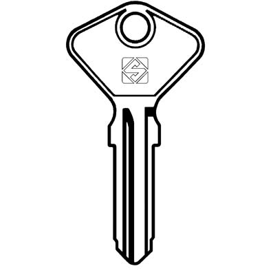 CHIAVE AUTO SAFE GIOBERT AF4D SILCA ACCIAIO NICHELATO Immagine principale del prodotto