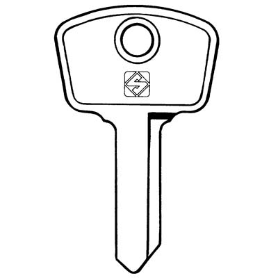 CHIAVE AUTO SAFE GIOBERT AF5D SILCA ACCIAIO NICHELATO Immagine principale del prodotto