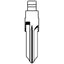 CHIAVE FLIP AUTO DACIA RENAULT VAC102CH SILCA OTTONE NICHELATO