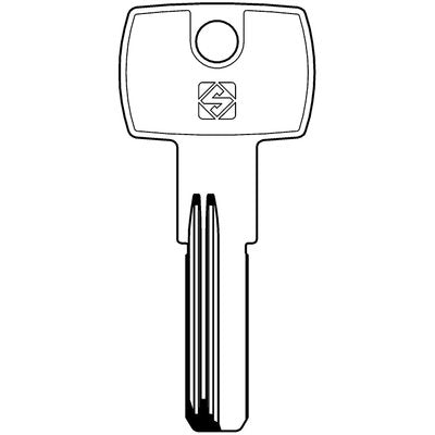 CHIAVE PUNZONATA THIRARD THR3R SILCA OTTONE NICHELATO Immagine principale del prodotto