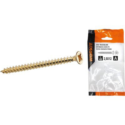 VITE TRUCIOLARE TSP OTTONATA SELF WORKIT CAVA PZ FILETTO INTERO MM 4,5X40 CF=PZ 13 Immagine principale del prodotto