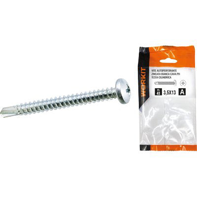 VITE AUTOPERFORANTE TC SELF WORKIT ZINCATA BIANCA CAVA PH MM 3,5X16 CF=PZ 38 Immagine principale del prodotto