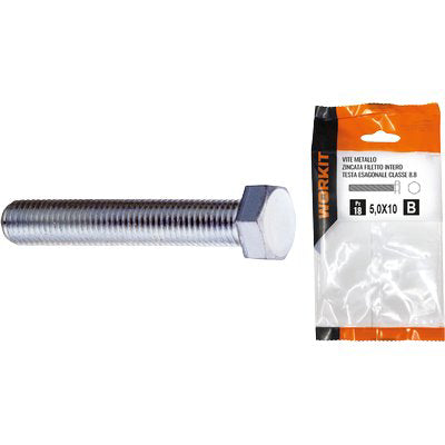 VITE METALLO TE ZINCATA SELF WORKIT CLASSE 8.8 FILETTO INTERO MM  5X 10 CF=PZ 18 Immagine principale del prodotto