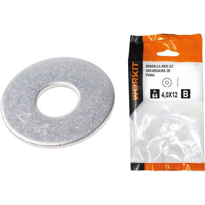 RONDELLA PIANA GREMBIALINA 3D INOX A2 SELF WORKIT MXMM 8X24 S. MM 2 CF=PZ 9