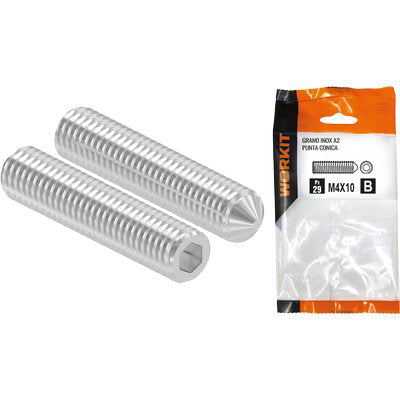 GRANO PUNTA CONICA INOX A2 SELF WORKIT M 10X25 CF=PZ 3 Immagine principale del prodotto