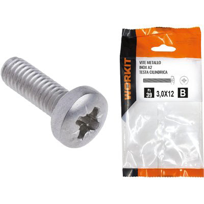 VITE METALLO TC INOX A2 SELF WORKIT CAVA PH FILETTO INTERO MM 6X60 CF=PZ 5 Immagine principale del prodotto