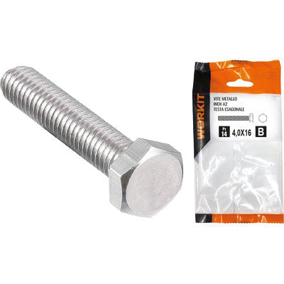 VITE METALLO TE INOX A2 SELF WORKIT FILETTO INTERO MM 10X25 CF=PZ 6