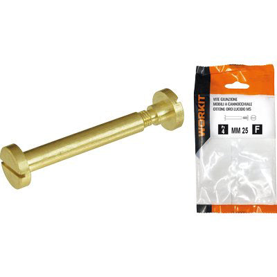 VITE GIUNZIONE MOBILI OTT ORO LUCIDO SELF WORKIT CANNOCCHIALE MM 6 VITE M 5 MM 35 CF=PZ 4 Immagine principale del prodotto
