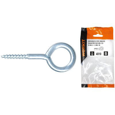 OCCHIOLO A VITE ZINCATO SELF WORKIT MOD 25X100 MM 16X40X7,0 CF=PZ 4 Immagine principale del prodotto