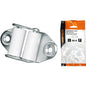 GUIDACINGHIA A RULLI FORI VERTICALI SELF WORKIT ZINCATO RULLI NYLON H.MM 45 CF=PZ 2