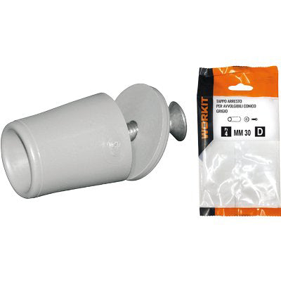 TAPPO ARRESTO SELF WORKIT X AVVOLGIBILI CONICO MM 40 GRIGIO CF=PZ 2 Immagine principale del prodotto