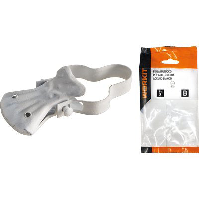 PINZA BAROCCO X ANELLO TENDA SELF WORKIT ACCIAIO BIANCO + ARCO CF=PZ 8 Immagine principale del prodotto