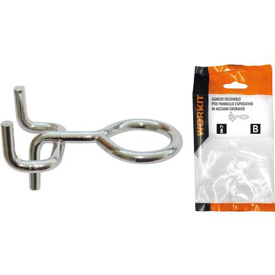 GANCIO OCCHIOLO SELF WORKIT ACCIAIO X PANNELLO ESPOSITIVO CROMATO CF=PZ 4