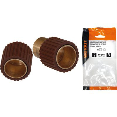 MENSOLINA REGGIPIANO DA AVVITARE SELF WORKIT OTTONE/GOMMA NOCE MM 12X12 CF=PZ 10 Immagine principale del prodotto