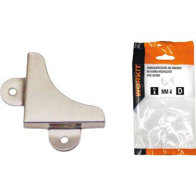 FERMASPECCHIO AD ANGOLO SELF WORKIT FERRO NICHELATO VETRO MM 8 CF=PZ 4 Immagine principale del prodotto