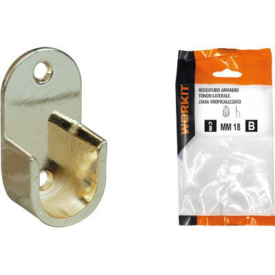 REGGITUBO ARMADIO TONDO LATERALE SELF WORKIT ZAMA OTTONE LUCIDO TUBO MM 18 CF=PZ 2 Immagine principale del prodotto