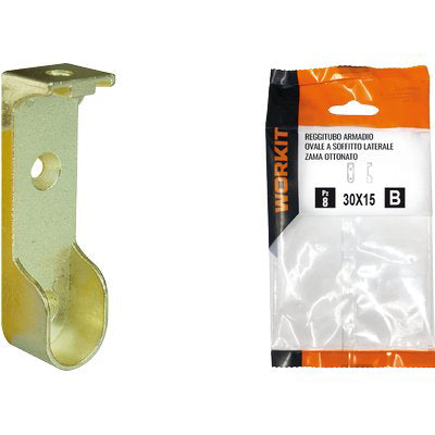 REGGITUBO ARMADIO OVALE A SOFFITTO SELF WORKIT LATERALE ZAMA OTT TUBO MM 30X15 CF=PZ 2 Immagine principale del prodotto